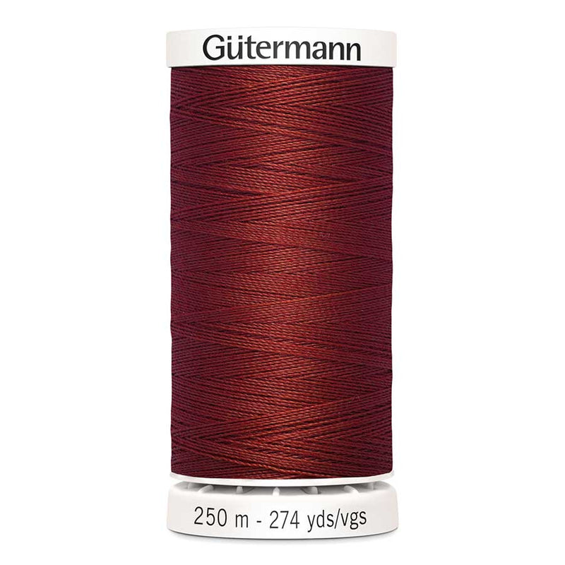 Saddle Brown Gutermann Sew-All Polyester Sewing Thread 250mt - 221 - Dark Red Brown Sewing Threads