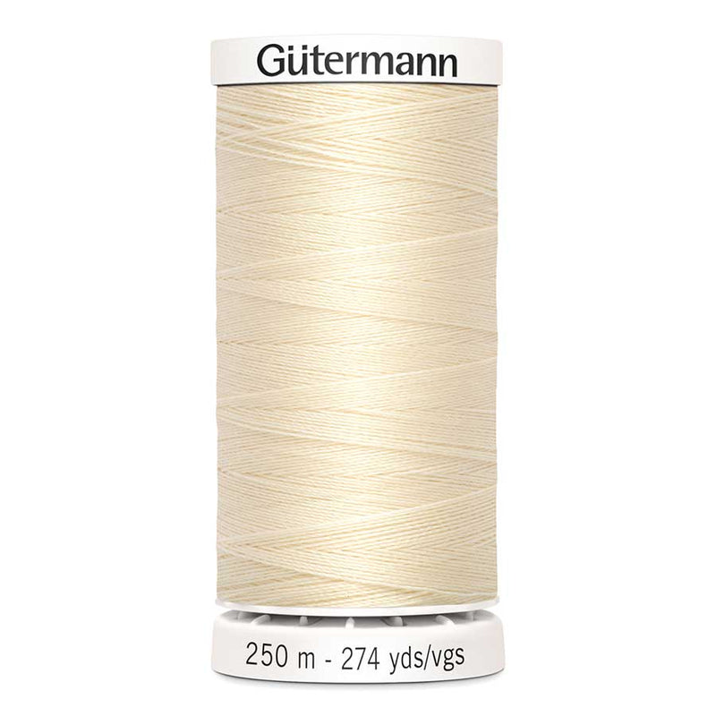Bisque Gutermann Sew-All Polyester Sewing Thread 250mt - 414 - Blonde Cream Sewing Threads