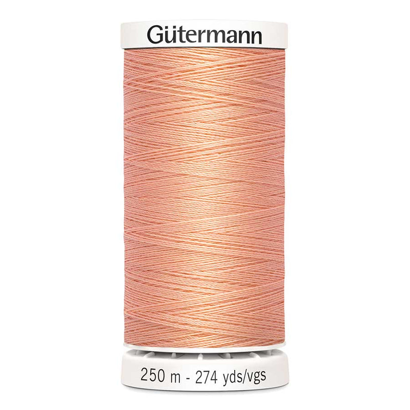 Dark Salmon Gutermann Sew-All Polyester Sewing Thread 250mt - 586 - Peach Pink Sewing Threads