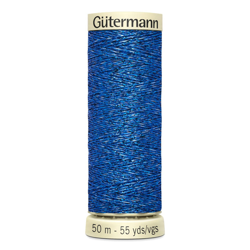 Midnight Blue Gutermann Metallic Effect Thread -315 Dark Royal Blue 50m Sewing Threads