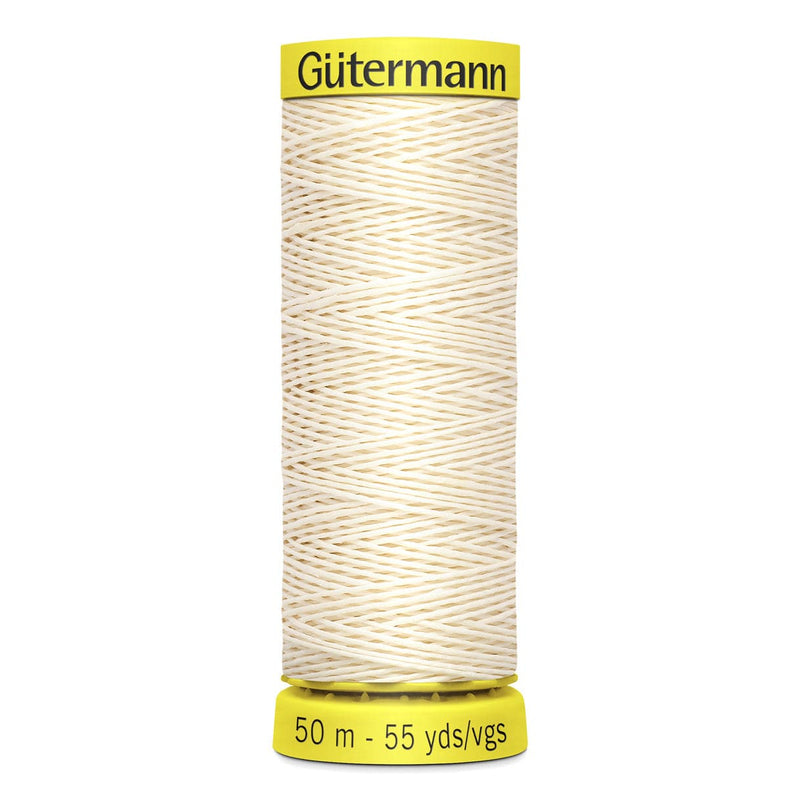 Antique White Gutermann 100% Linen Sewing Thread 50mt - 4011 - Cream Sewing Threads
