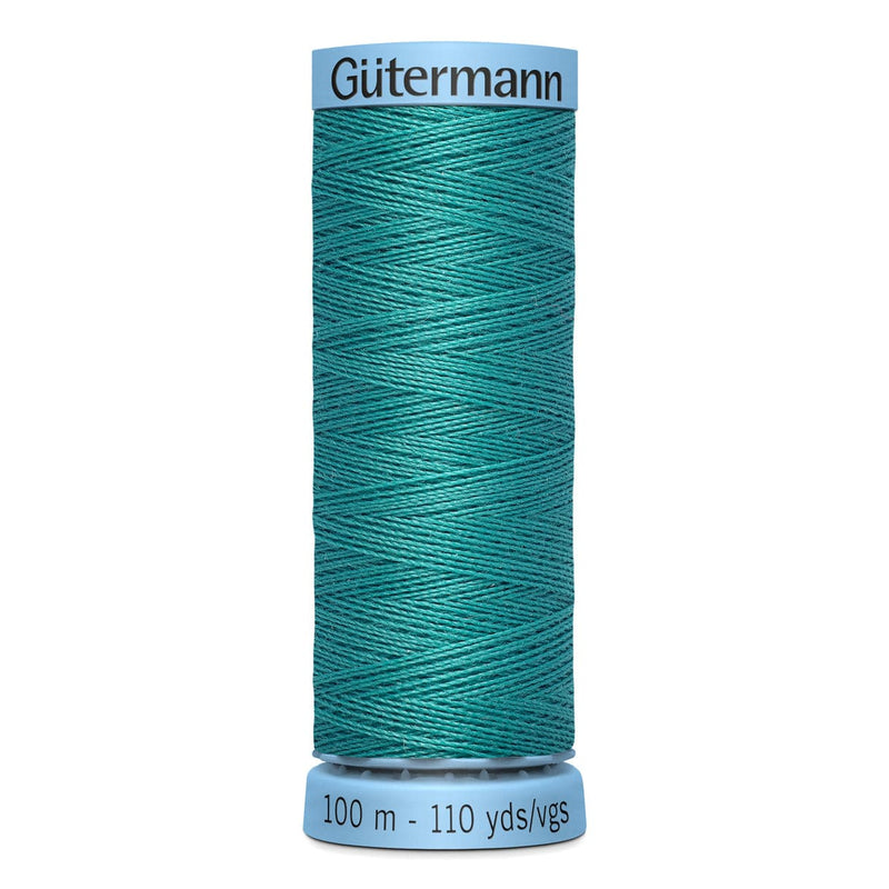 Steel Blue Gutermann Silk S 303 Sewing Thread 100mt - 107 - Turquoise Sewing Threads