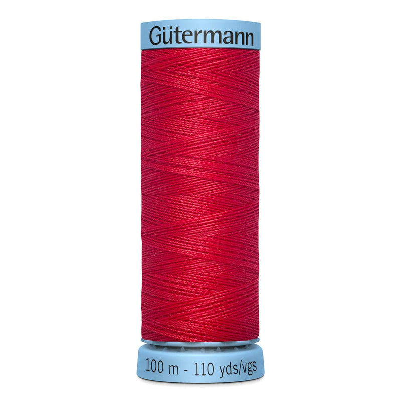 Firebrick Gutermann Silk S 303 Sewing Thread 100mt - 156 - Bright Red Sewing Threads
