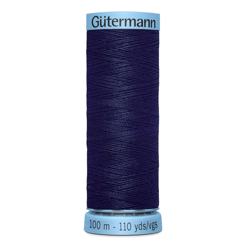 Midnight Blue Gutermann Silk S 303 Sewing Thread 100mt - 310 - Navy Blue Sewing Threads