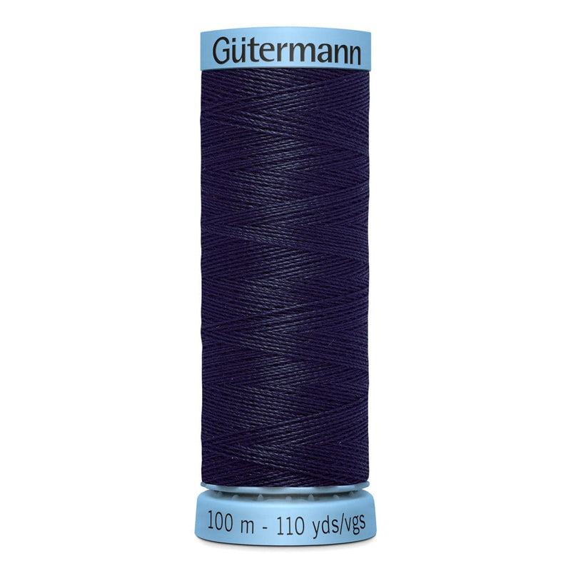 Midnight Blue Gutermann Silk S 303 Sewing Thread 100mt - 339 - Very Dark Navy Blue Sewing Threads