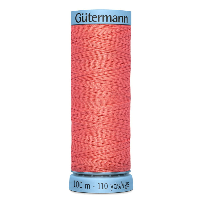 Salmon Gutermann Silk S 303 Sewing Thread 100mt - 896 - Apricot Pink Sewing Threads