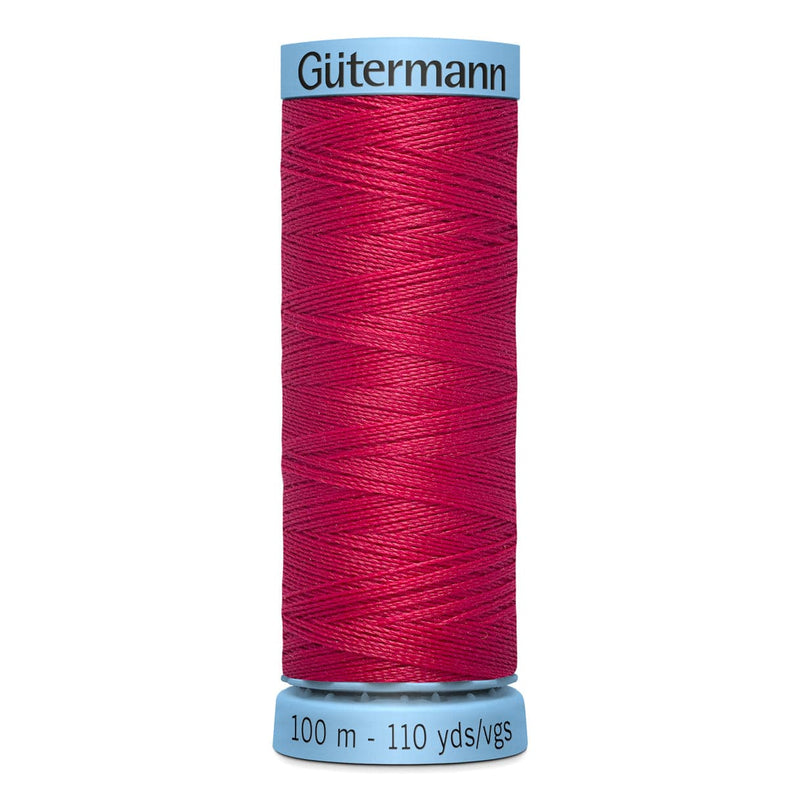 Maroon Gutermann Silk S 303 Sewing Thread 100mt - 909 - Dark Hot Pink Sewing Threads