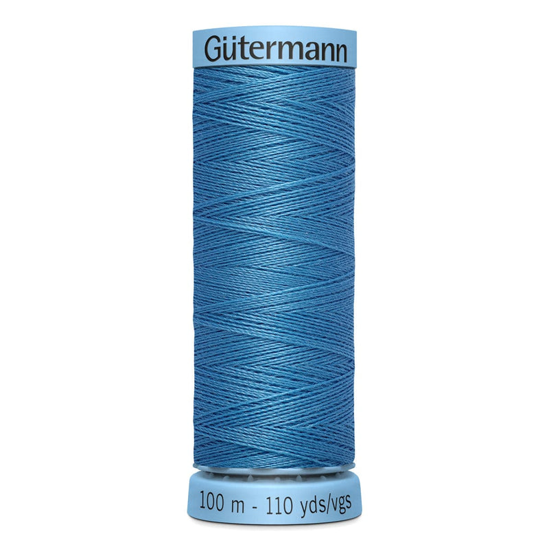 Steel Blue Gutermann Silk S 303 Sewing Thread 100mt - 965 - Mystic Blue Sewing Threads