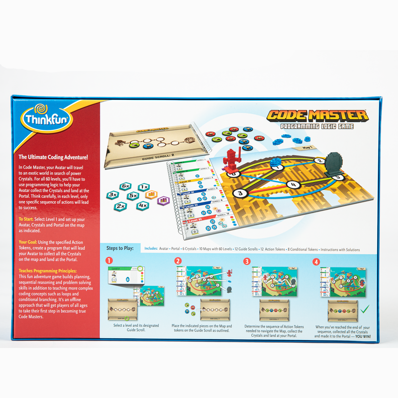 White Smoke ThinkFun - Code Master Programming Logic Game Kids Educational Games and Toys