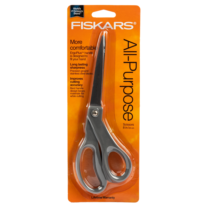 Chocolate Fiskars Grey 8" Bent Scissor Quilting and Sewing Tools and Accessories