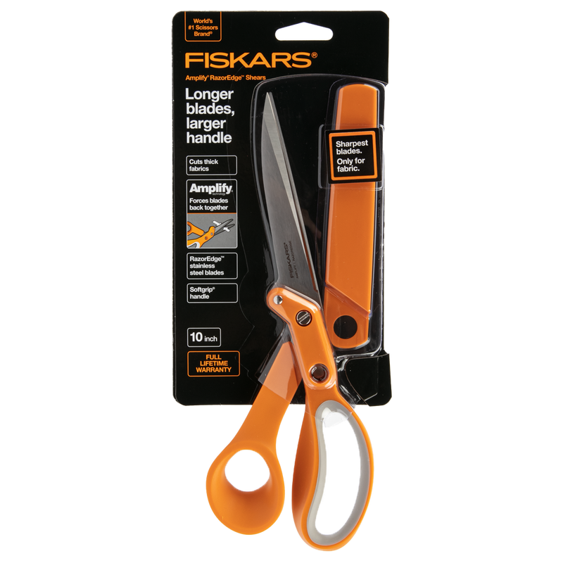 Black Fiskars Amplify Razor Edge 10" Quilting and Sewing Tools and Accessories