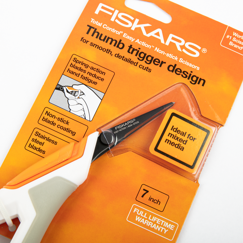 Goldenrod Fiskars Total Control Non-Stick Precision Scissor Quilting and Sewing Tools and Accessories