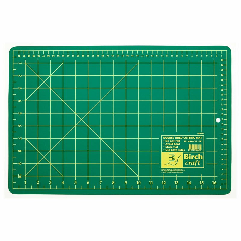 Sea Green Birch Double-Sided Cutting Mat A3 28x43cm Quilting and Sewing Tools and Accessories