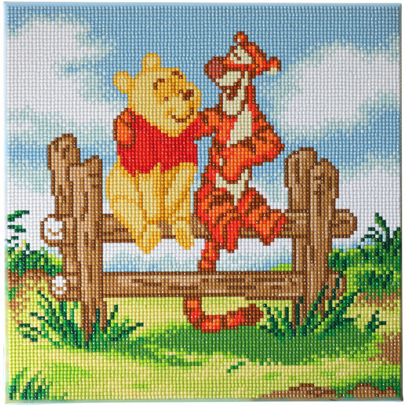 Gray Craft Buddy Disney Crystal Art Kit-Pooh And Tigger 30x30cm Kids Craft Kits