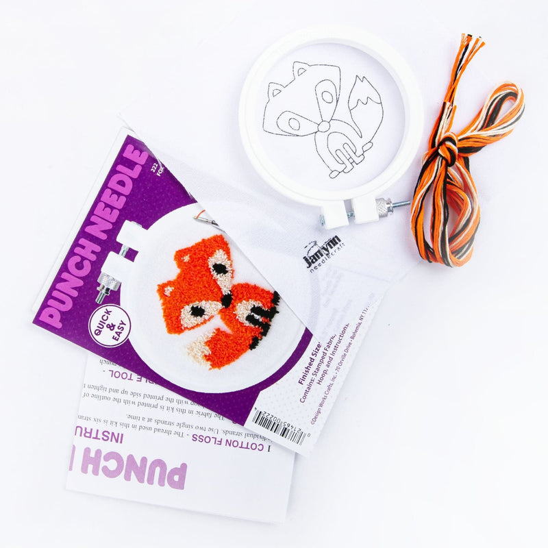 Orange Red Design Works Punch Needle Kit 9cm  Round

Fox Needlework Kits