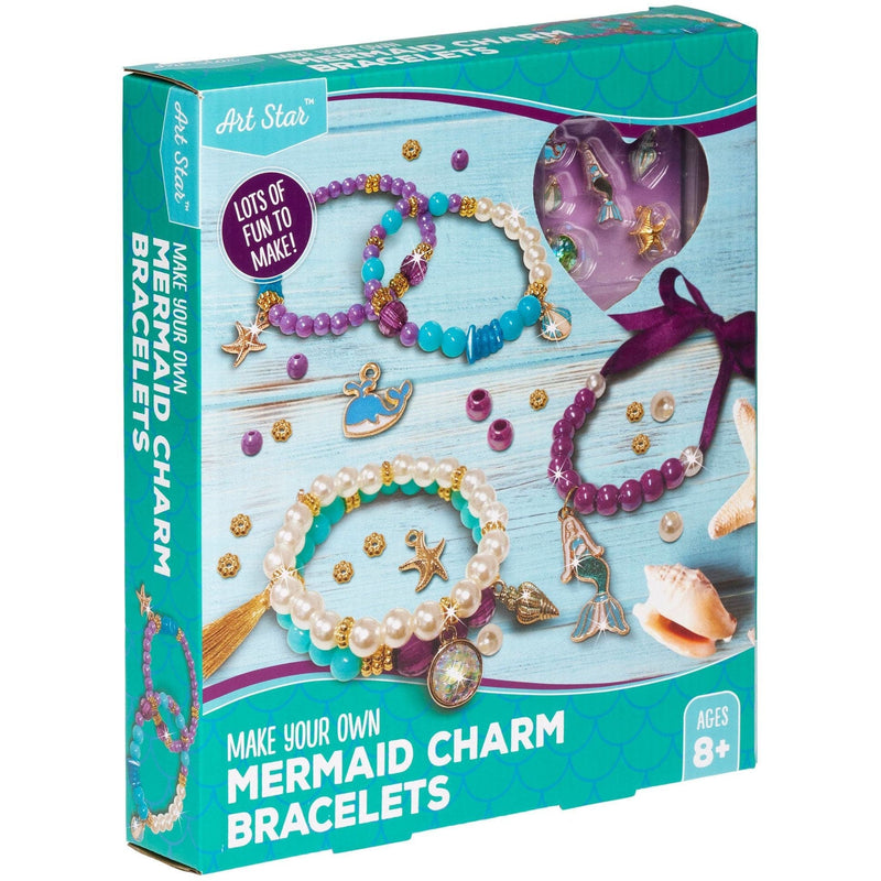 Lavender Art Star Make Your Own Mermaid Charm Bracelets Kit Kids Craft Kits