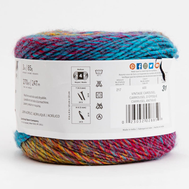 Lavender Lion Brand Ferris Wheel Yarn  -  Carousel 85g Knitting and Crochet Yarn