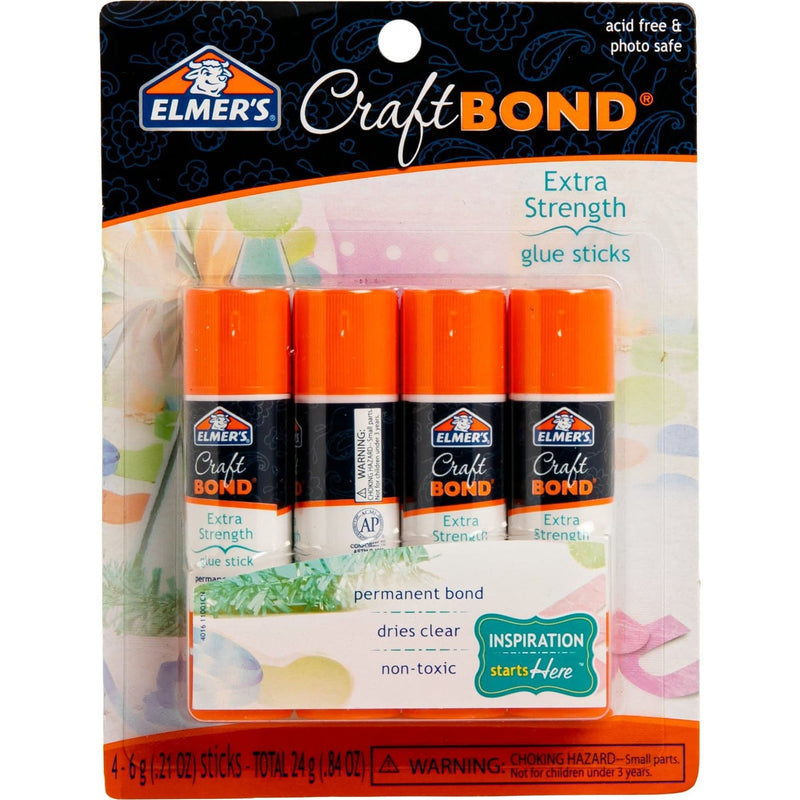 Orange Red Elmer's CraftBond® Extra Strength Glue Sticks 4/Pkg Glues
