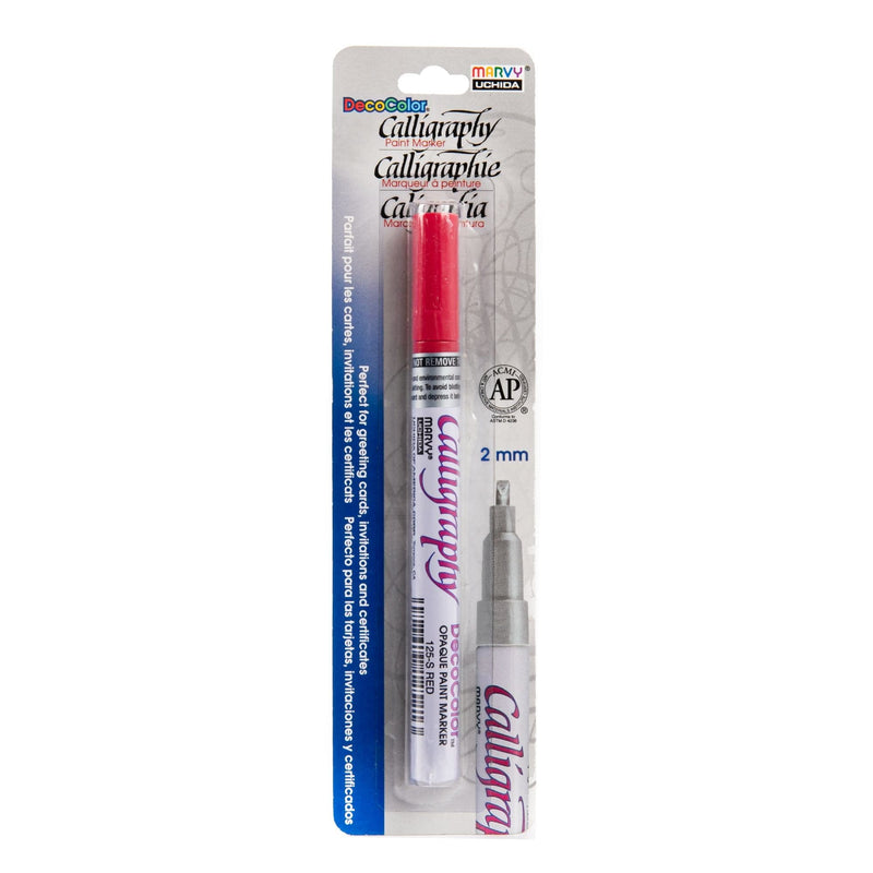 Midnight Blue DecoColor Calligraphy Opaque Paint Marker 2mm-Red Pens and Markers