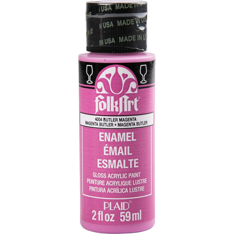 Pale Violet Red FolkArt Enamel Paint 59ml Butler Magenta Glass and Ceramic Paint