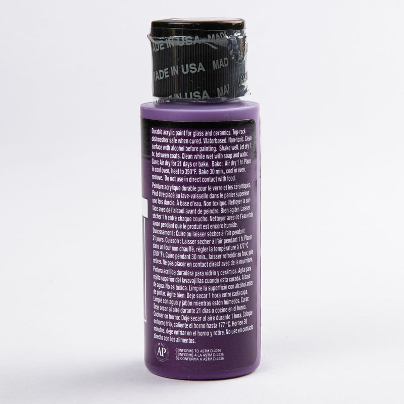 Dim Gray FolkArt Enamel Paint 59ml Red Violet Glass and Ceramic Paint