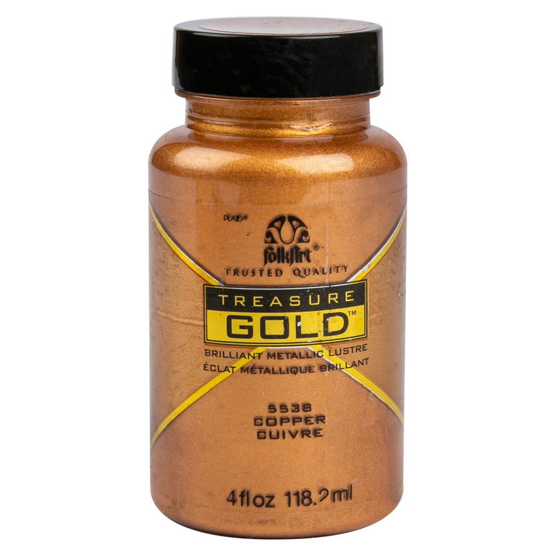 White Folkart Treasure Gold Paint 118ml Copper Acrylic Paints