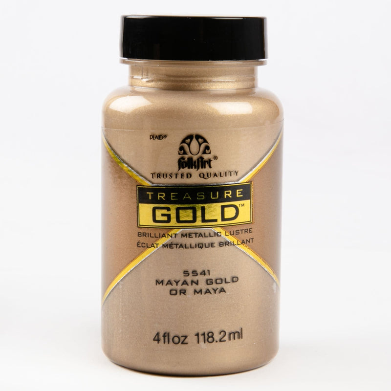 Rosy Brown Folkart Treasure Gold Paint 118ml Mayan Gold Acrylic Paints