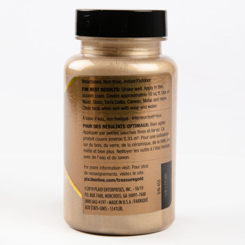 Rosy Brown Folkart Treasure Gold Paint 118ml Mayan Gold Acrylic Paints