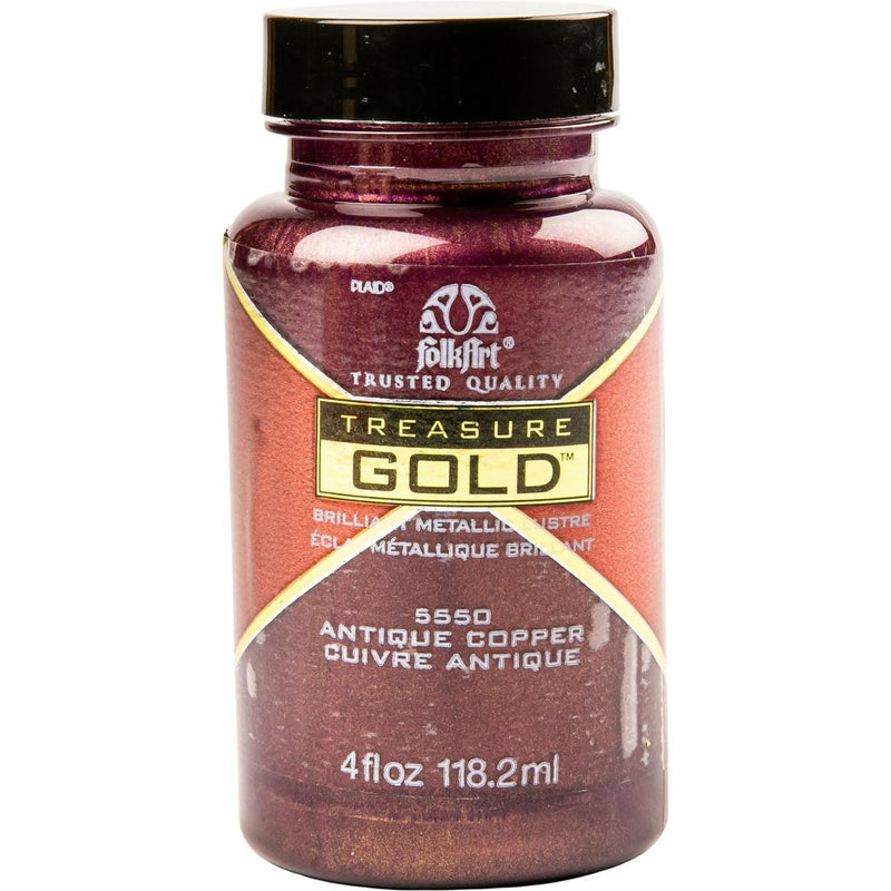 Saddle Brown Folkart Treasure Gold Paint 118ml - Antique Copper Acrylic Paints