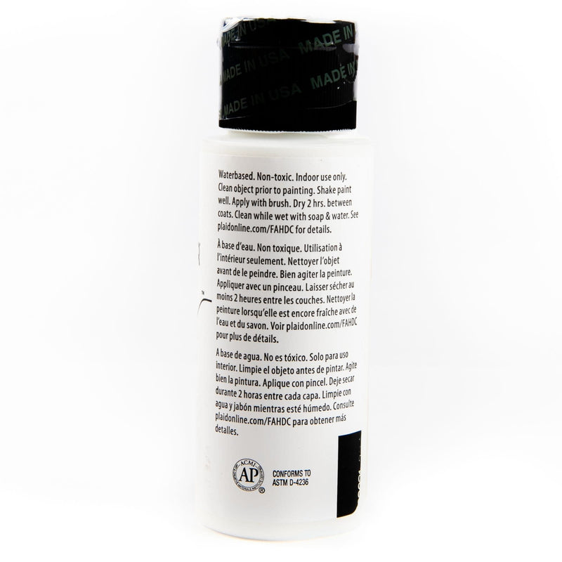 Gray FolkArt Home Decor Chalk Paint 59ml White Adirondack Home Decor Paint