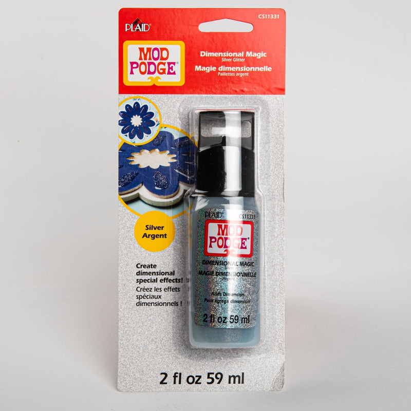 Midnight Blue Mod Podge Dimensional Magic Glitter - Silver 59ml Craft Paint Finishes Varnishes and Sealers