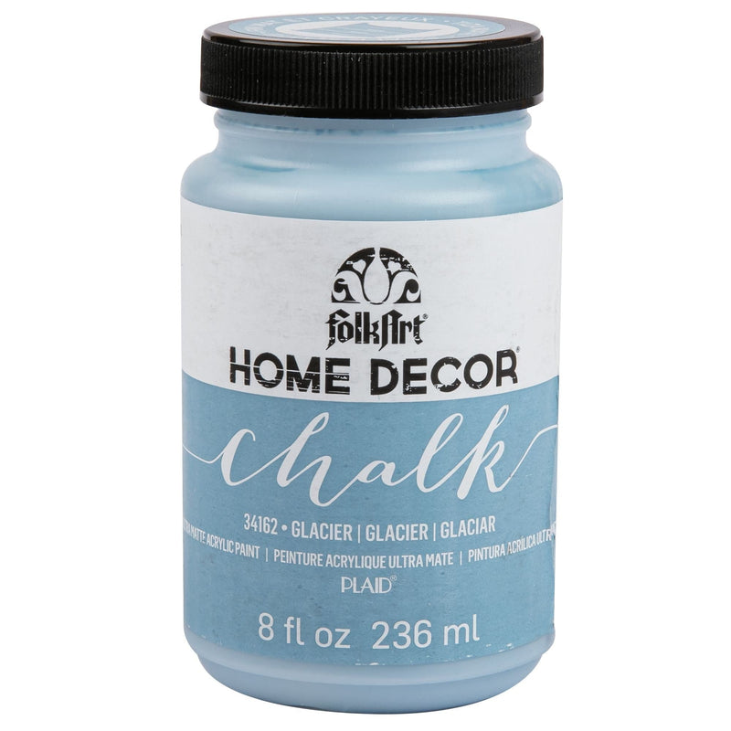 Light Slate Gray FolkArt Home Decor Chalk Paint 236ml Glacier Home Decor Paint