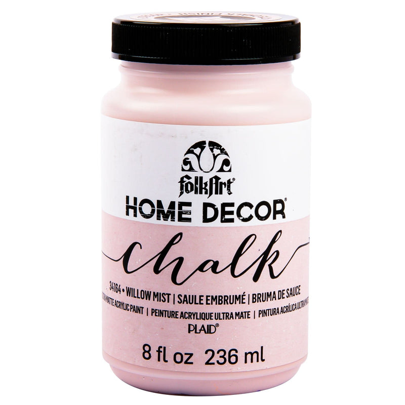 Misty Rose FolkArt Home Decor Chalk Paint 236ml Willow Mist Home Decor Paint