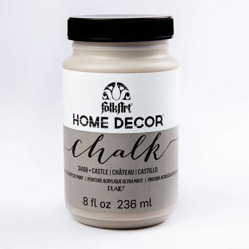 Dark Gray FolkArt Home Decor Chalk Paint 236ml Castle Home Decor Paint