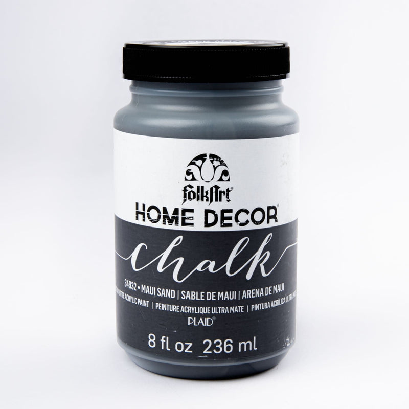 Dark Slate Gray FolkArt Home Decor Chalk Paint 236ml - Maui Sand Home Decor Paint