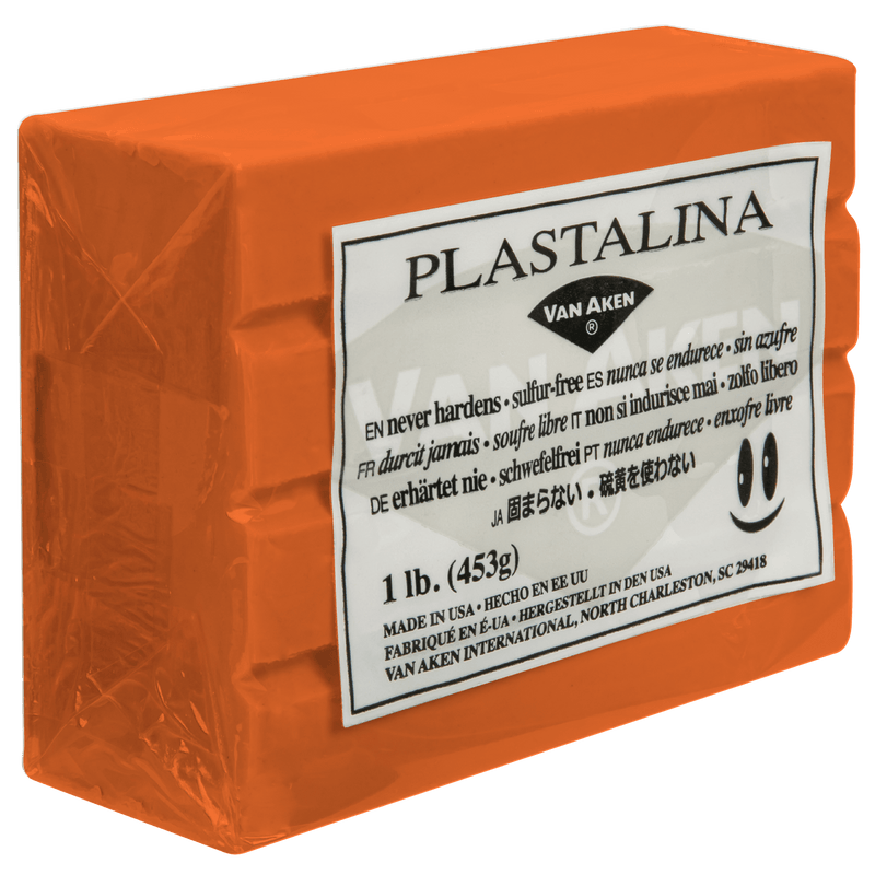 Chocolate Plastalina Non-Hardening Modelling Clay 453g Orange Non Hardening Clays