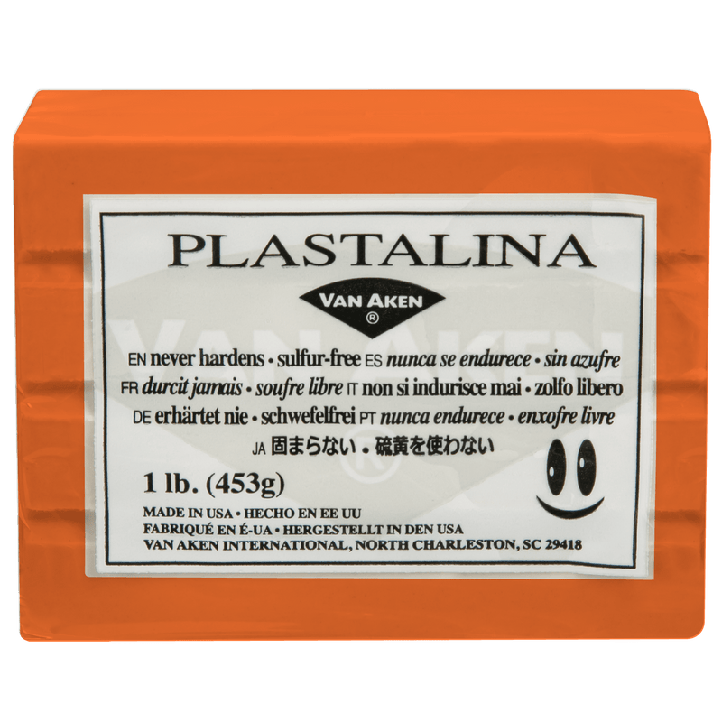 Light Gray Plastalina Non-Hardening Modelling Clay 453g Orange Non Hardening Clays
