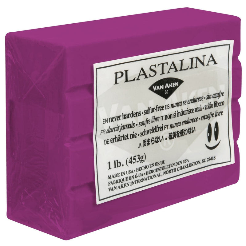 Maroon Plastalina Non-Hardening Modelling Clay 453g Magenta Non Hardening Clays