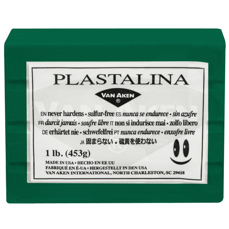 Plastalina NonHardening Modelling Clay 453g Green