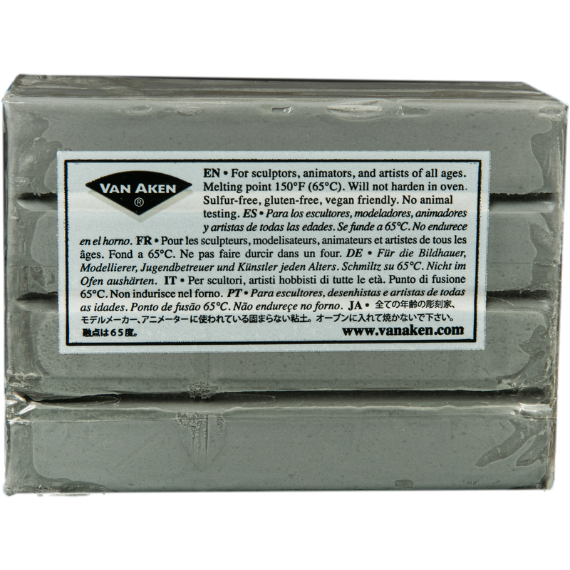 Plastalina NonHardening Modelling Clay 453g Silver Gray