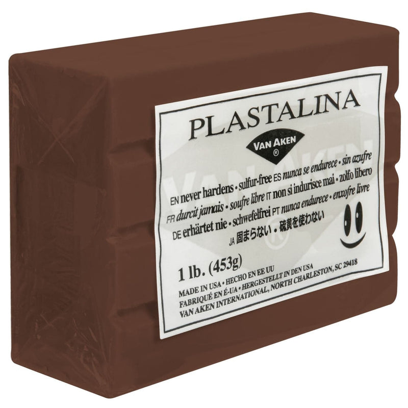 Light Gray Plastalina Non-Hardening Modelling Clay 453g Brown Non Hardening Clays