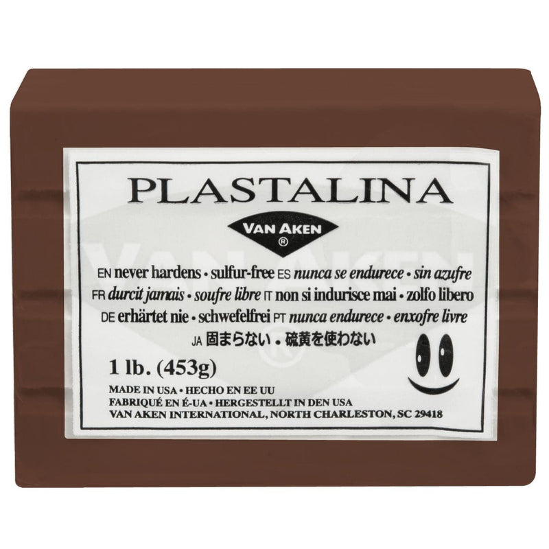 Light Gray Plastalina Non-Hardening Modelling Clay 453g Brown Non Hardening Clays