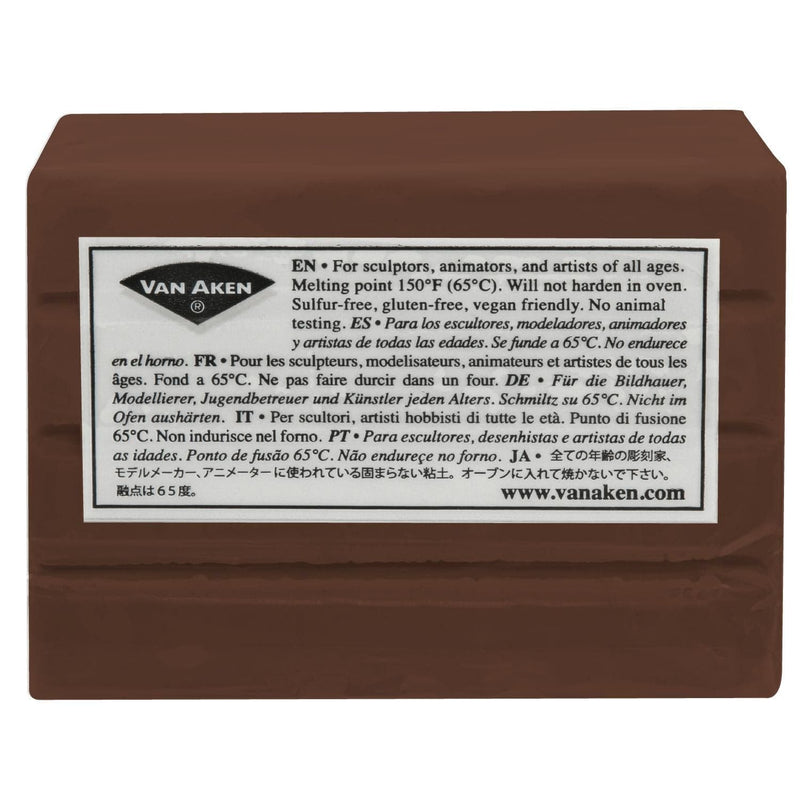 Gray Plastalina Non-Hardening Modelling Clay 453g Brown Non Hardening Clays