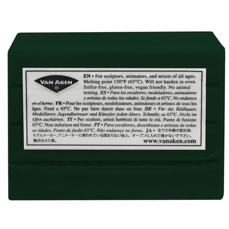 Black Plastalina Non-Hardening Modelling Clay 453g Dark Green Non Hardening Clays