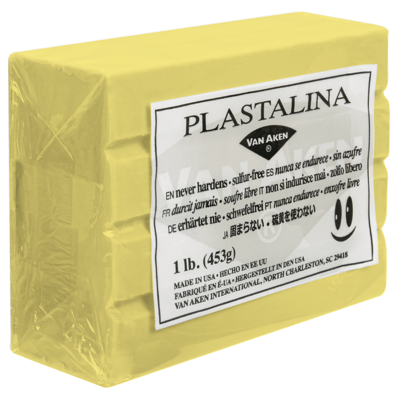 Dark Khaki Plastalina Non-Hardening Modelling Clay 453g Pastel Yellow Modelling and Casting Supplies