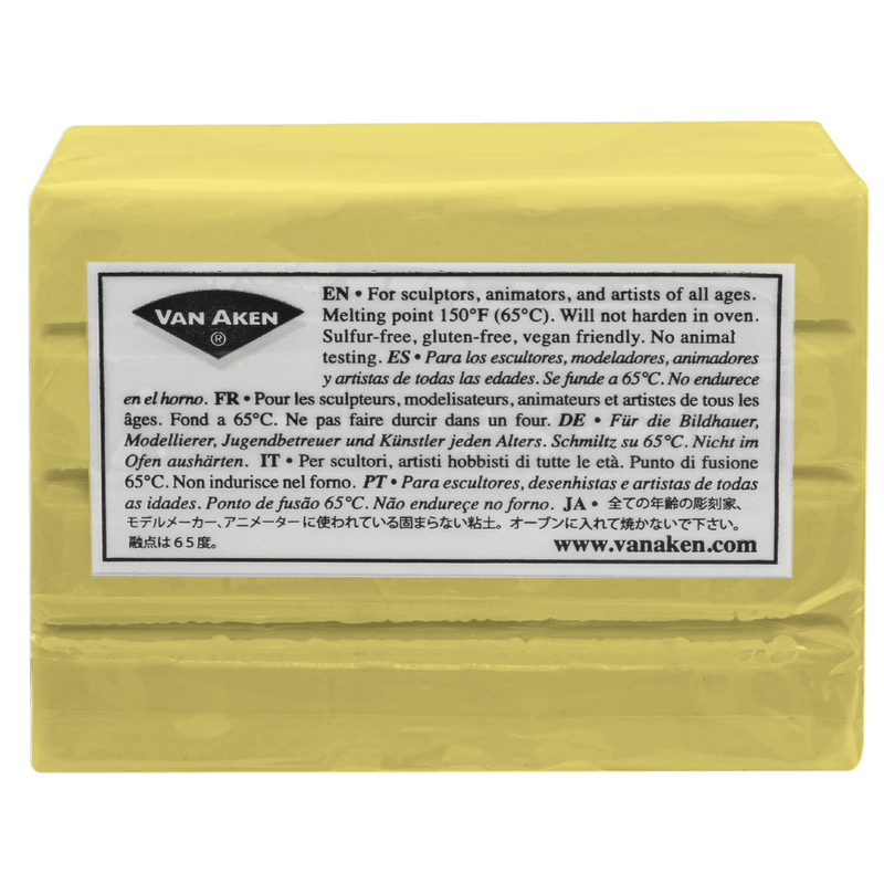 Dark Khaki Plastalina Non-Hardening Modelling Clay 453g Pastel Yellow Modelling and Casting Supplies