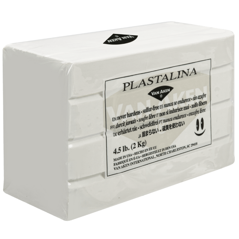 Light Gray Plastalina Non-Hardening Modelling Clay 2kg White Non Hardening Clays