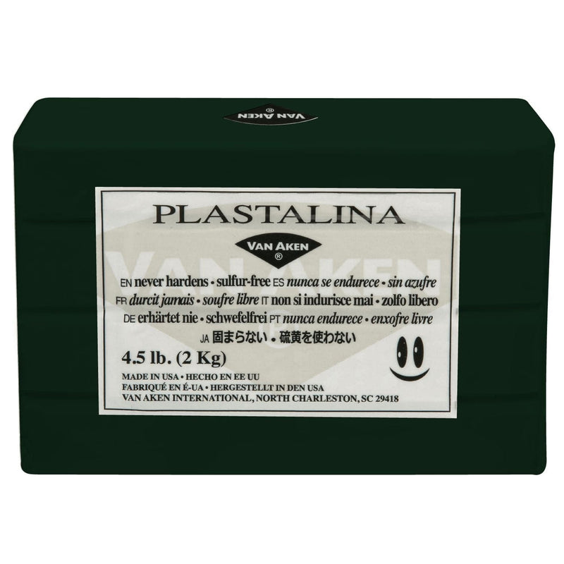 Black Plastalina Non-Hardening Modelling Clay 2kg Dark Green Non Hardening Clays