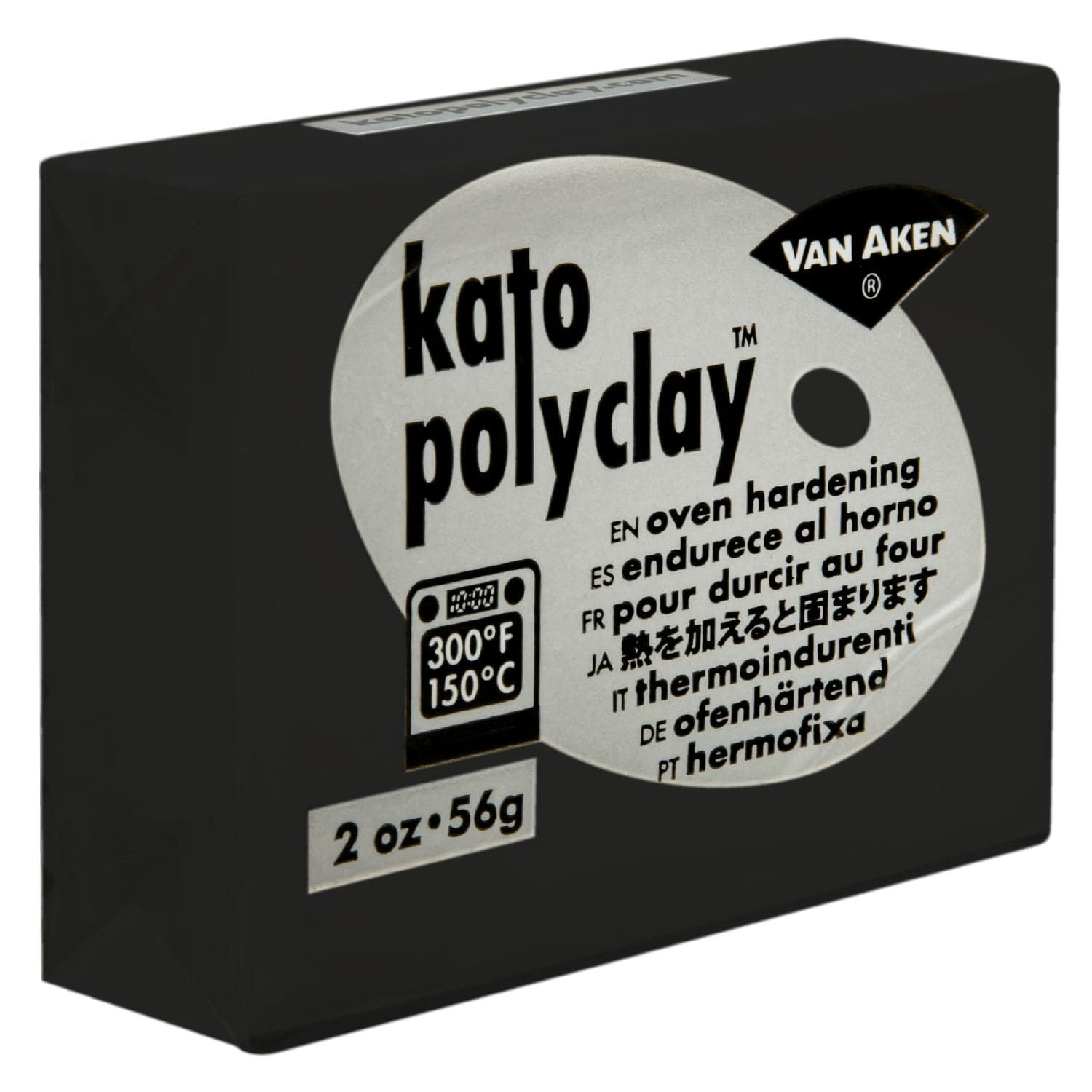 Gray Kato Oven Baked Polymer Clay Polyclay-Black 56g Polymer Clay (Oven Bake)