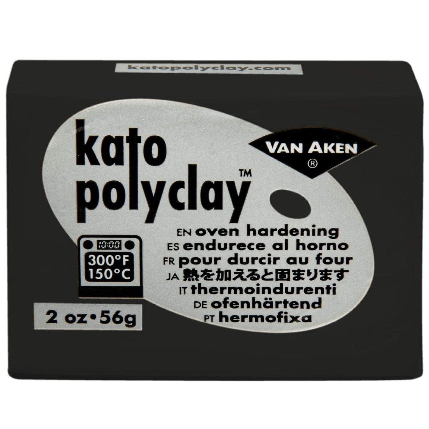 Black Kato Oven Baked Polymer Clay Polyclay-Black 56g Polymer Clay (Oven Bake)